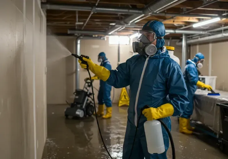 Basement Sanitization and Antimicrobial Treatment process in Malone, FL